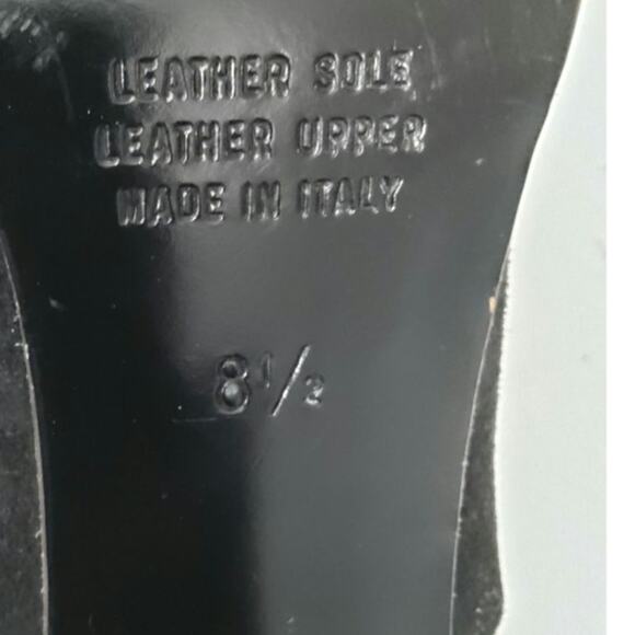 Alberto Gozzi Italian luxury designer leather fabric High Mary Jane block heels - Picture 4 of 6